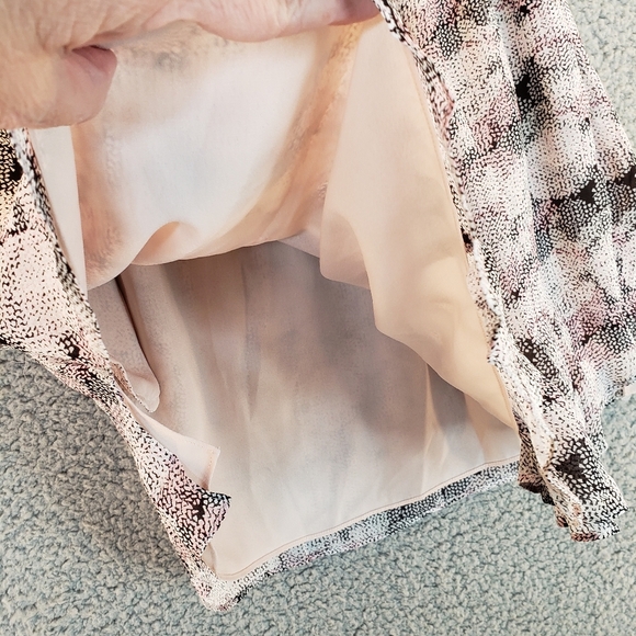 Reiss Jonah Pink Circle Abstract light Breathable Casual Comfort Mini Skirt sz 4 - Picture 6 of 14